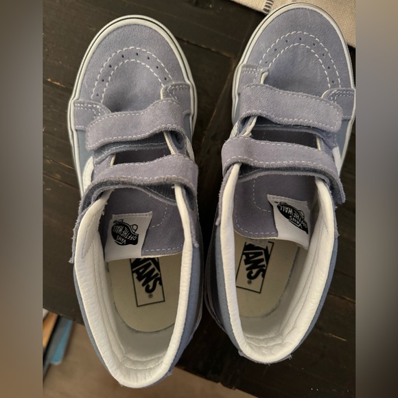 Vans SK8- Mid kids shoes. Blue and white. Size 3. EUC - Picture 2 of 9